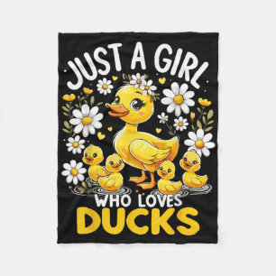 Niedliche Ente Lover Nur ein Mädchen, das Enten Li Fleecedecke