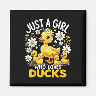 Niedliche Ente Lover Nur ein Mädchen, das Enten Li Magnet
