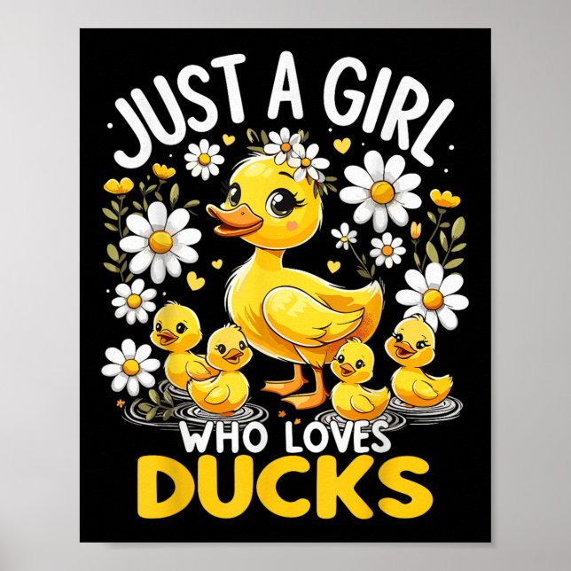 Niedliche Ente Lover Nur ein Mädchen, das Enten Li Poster (Vorne)