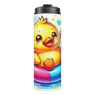 Niedliche Ente mit Eiscreme Thermosbecher