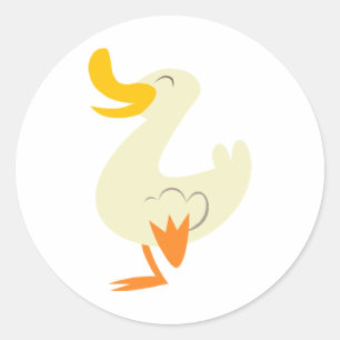 Niedliche Enten-Aufkleber Runder Aufkleber