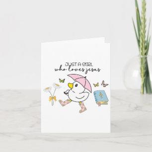 Niedliche Enten nur ein Mädchen, die Jesus Christl Karte