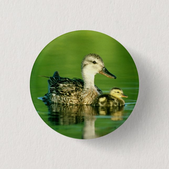 Niedliche Enten-Taste Button (Vorderseite)