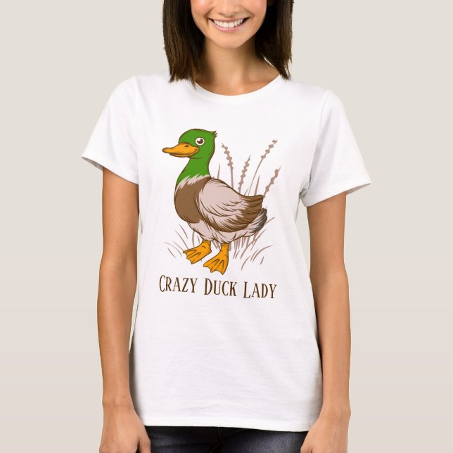 niedliche Entenfrau fügt Text hinzu T-Shirt (Vorderseite)