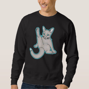Niedliche entspannte Katze Sweatshirt