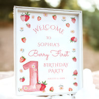 Niedliche Erdbeere 1. Geburtstag Berry Erster Empf