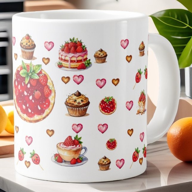 Niedliche Erdbeere 💗 🍓 🥨 Kaffeetasse (Von Creator hochgeladen)