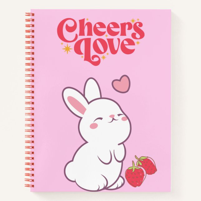 Niedliche Erdbeere 💗 🍓 🌷 Notizbuch (Vorderseite)