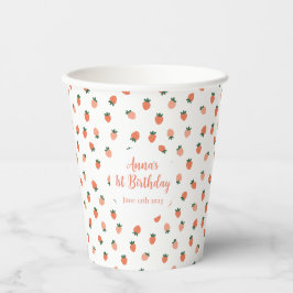 Niedliche Erdbeere Pappbecher