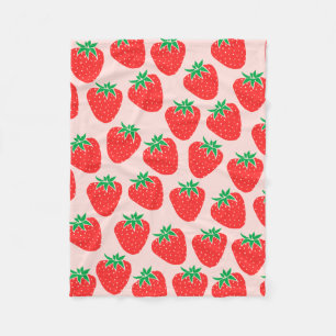 Niedliche Erdbeeren Blanket Fleecedecke