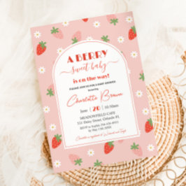 Niedliche Erdbeeren Eine Berry Sweet Baby Dusche Einladung