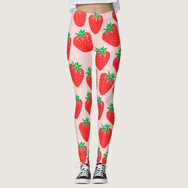 Niedliche Erdbeeren-Leggings Leggings (Vorderseite)