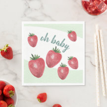 Niedliche Erdbeeren Wasserfarbe Handgemalt auf Min
