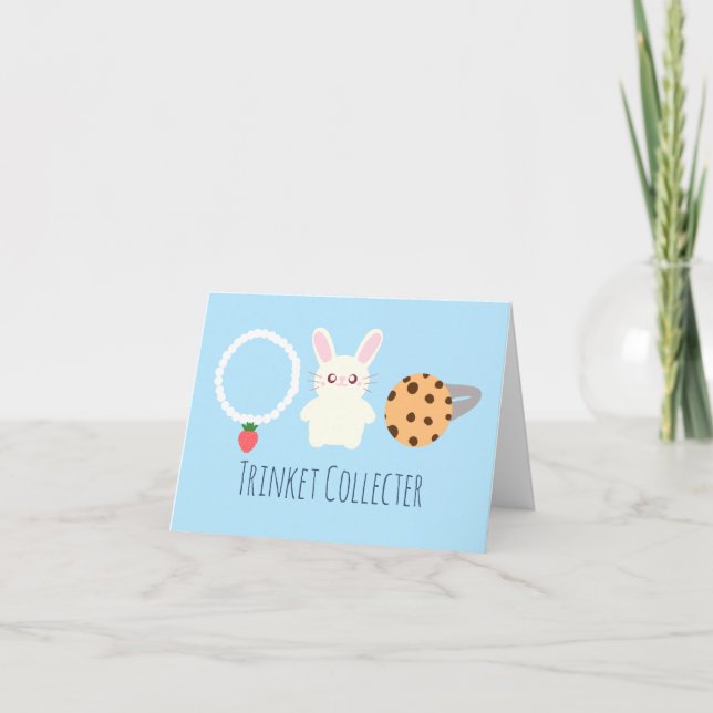 Niedliche Erdbeerenkette, sonnige und ringförmige Karte (Vorderseite)