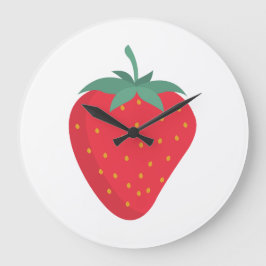 Niedliche Erdbeeruhr Große Wanduhr