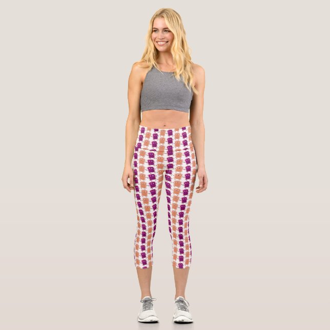 Niedliche Erdnussbutter und Gelee-Sandwich-Cartoon Capri Leggings (Vorderseite)