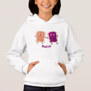 Niedliche Erdnussbutter und Gelee-Sandwich-Cartoon Hoodie