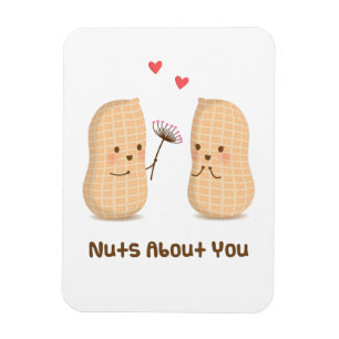 Niedliche Erdnüsse Nüsse über Ihr Valentinpuppen Magnet
