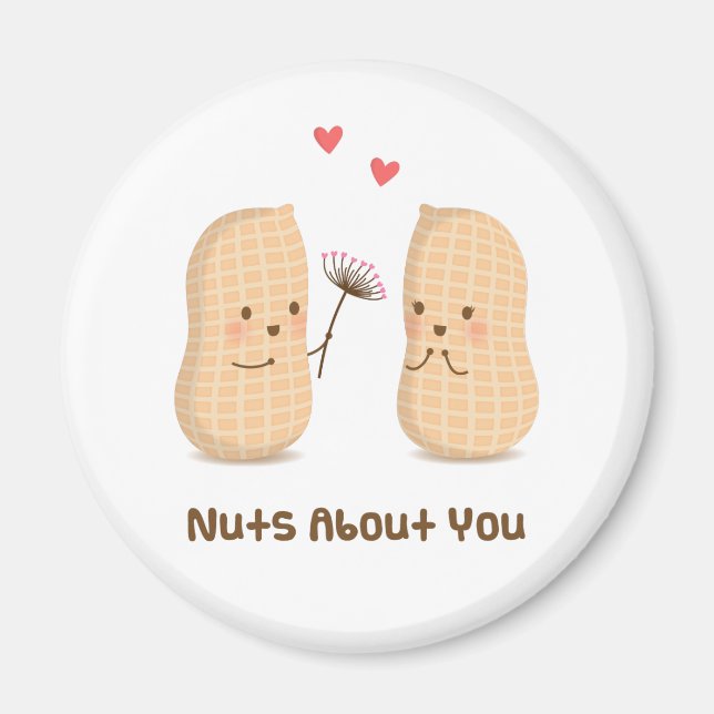 Niedliche Erdnüsse Nüsse über Sie Puppen Liebe Spa Magnet (Vorne)