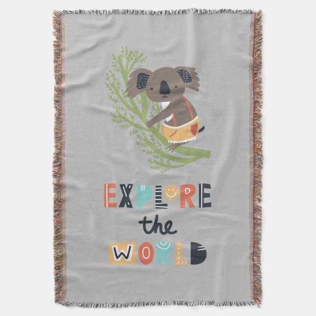 Niedliche Erkundung Koalas Decke (Vorderseite Vertikal)