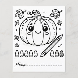 Niedliche Erntedank Pumpkin-Farbseiten Flyer