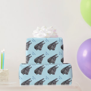Niedliche Esel-Original-Lebenskunst zeichnend Geschenkpapier