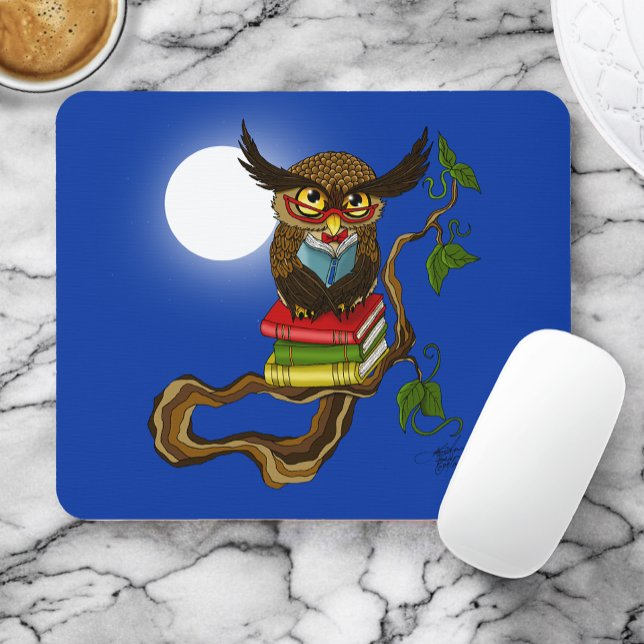 Niedliche Eule-Bücher Mousepad (Von Creator hochgeladen)