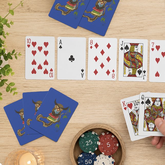 Niedliche Eule-Bücher Spielkarten (Von Creator hochgeladen)