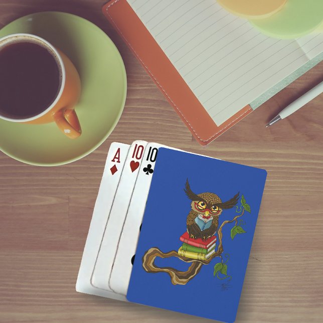 Niedliche Eule-Bücher Spielkarten (Von Creator hochgeladen)
