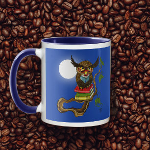 Niedliche Eule-Bücher Tasse
