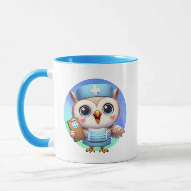 Niedliche Eule der Krankenschwester Tasse (Links)