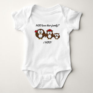 Niedliche Eule-Familie Baby Strampler