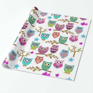 niedliche Eule Geschenkpapier