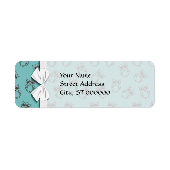 niedliche Eule-Konturen auf blau (Vorne)