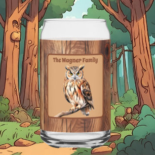 Niedliche Eule-Liebhaber geben den Namen Dosenglas