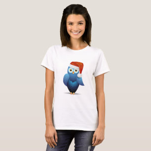 Niedliche Eule mit Santa-Hut T-Shirt