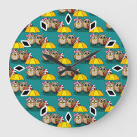 Niedliche Eule mit Schirm und Schokolade