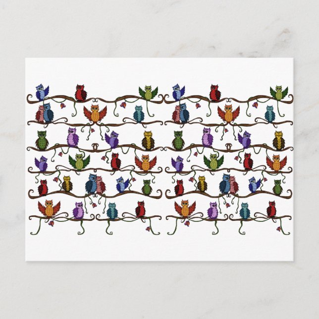 niedliche Eule Postkarte (Vorderseite)