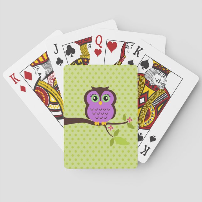 Niedliche Eule-Spielkarten Spielkarten (Rückseite)