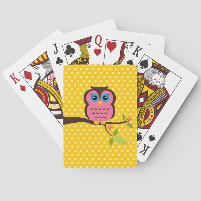 Niedliche Eule-Spielkarten Spielkarten (Rückseite)
