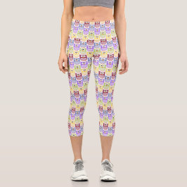 Niedliche Eulen, Eukalyptusmuster, Babyschale, far Capri Leggings