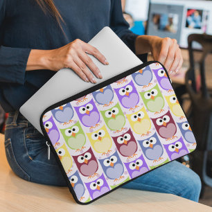 Niedliche Eulen, Eukalyptusmuster, Babyschale, far Laptopschutzhülle