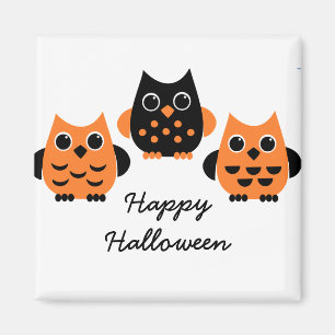 Niedliche Eulen sagen BOO! Magnet