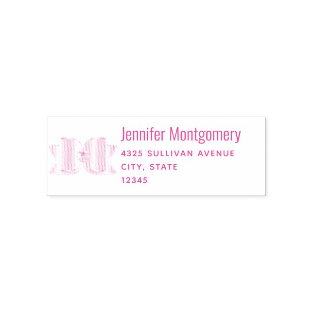 Niedliche Extravagante Bow-Adresse Permastempel (Design)