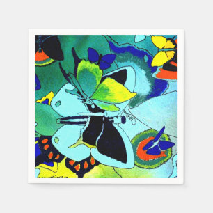 Niedliche Extravagante Butterfly Collage Multi-Col Serviette