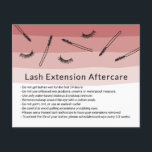 Niedliche Eyelash-Erweiterungen Coral Shades After Flyer<br><div class="desc">Niedliche Schatten der Coral Eyelash Extension Aftercare Cards.</div>