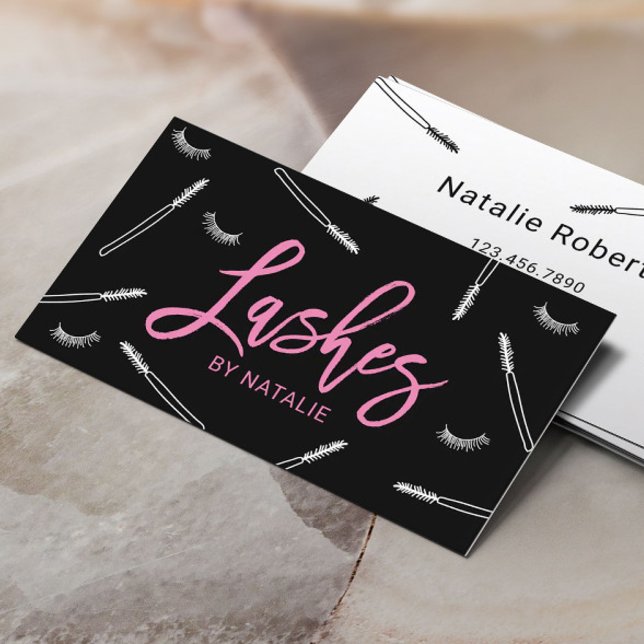 Niedliche Eyelash-Erweiterungen Makeup Artist Lash Visitenkarte (Von Creator hochgeladen)