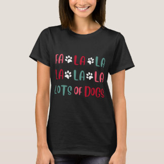Niedliche Fa la Lots Hunde Weihnachten Hund Liebe  T-Shirt