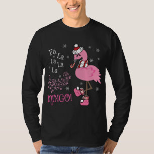 Niedliche Fa La MINGO Candy Cane Weihnachts Flamin T-Shirt