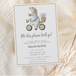 Niedliche Fahrradstellen Er geht zur Kinderdusche Einladung